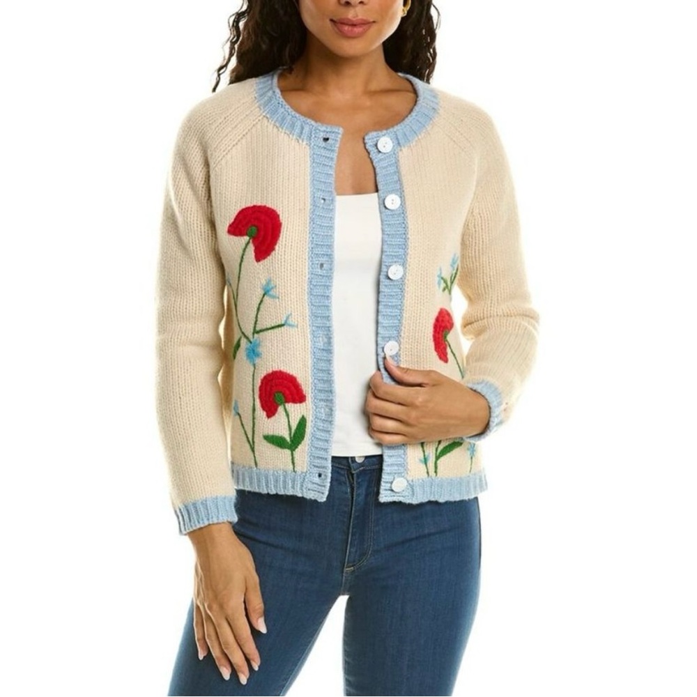 FRANCES VALENTINE WOMENS Poppy Wool Cardigan Coat - Size XL